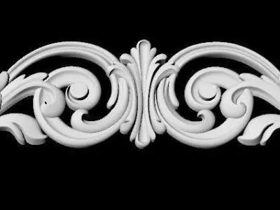 Central decor ornament for furniture 3D model 397