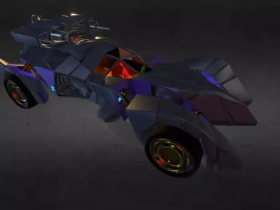 BATMOBILE Armored Ver2 Low-poly 3D model