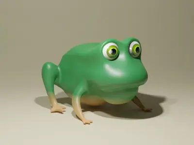Stylized Frog 3D model