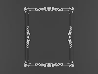 3 ornamental classic decoration frame  3d model kitbash vol 27 3D model