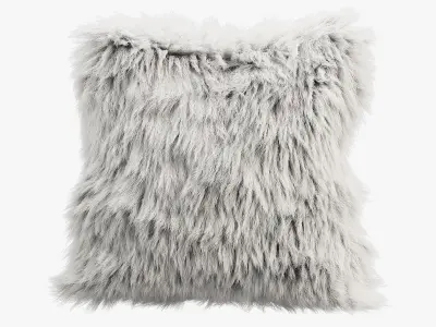 Collection of 38 fur pillows 3D model