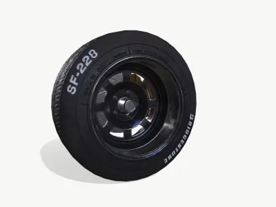 Rally wheel FS - 228  Low-poly 3D model