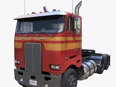 Peterbilt 362 daycab truck Low-poly 3D model