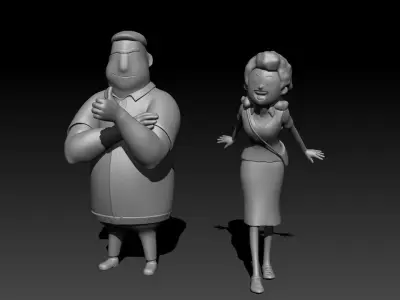 Miss    Mr Free 3D print model