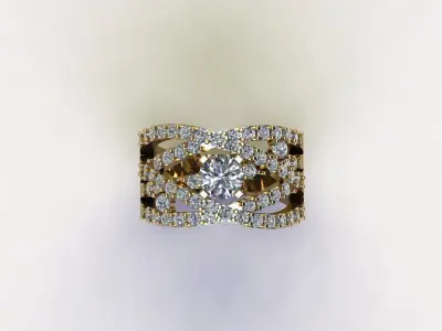 Women Solitaire ring 2020 popular model cad file  R101 Free 3D model
