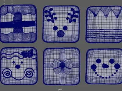 Christmas Cookies 02 Low-poly 3D model