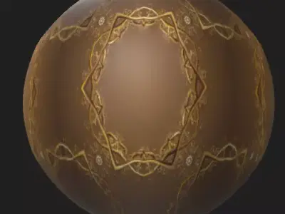 Vintage golden doodles Surface PBR Texture Texture Texture