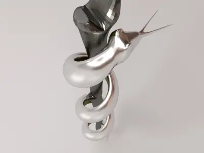 Rod of Asclepius 3D model