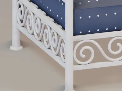 Metal daybed frames 3D model