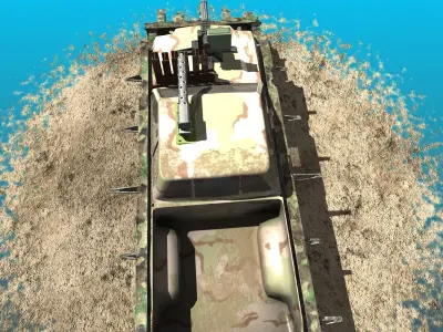 Offroad Battle Car 02 Low-poly 3D model