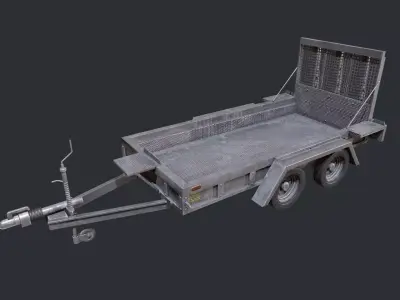 Plant Trailer - Trailer - Vehicle Trailer - Transportation  Low-poly 3D model