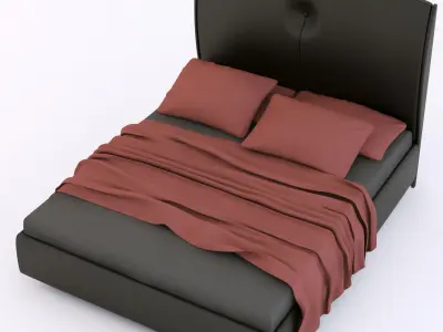 Cattelan Italia Noir Accademia letto bed 3D model