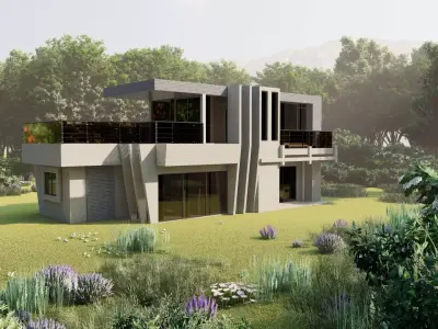 Casa Scene-villa-modern house 3D model