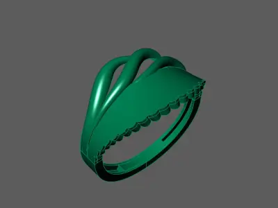 Plain Ring Women Ready STL 3DM Models Womens Rings 3D models 3D print model 43