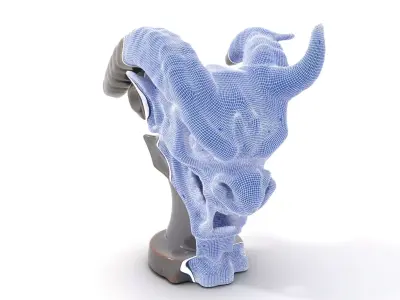 Dark Demon Bust model pack Low-poly 3D model