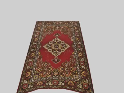 Persian carpet  Low-poly 3D model