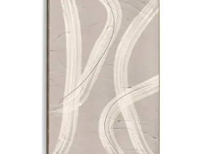 Plaster Two Photo Frame 383 Low-poly 3D model