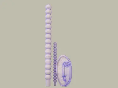 Candles decoration set Free 3D model