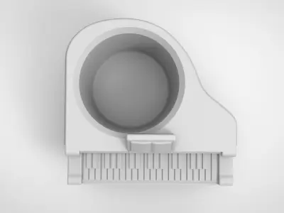 piano pattern vase 3D print model