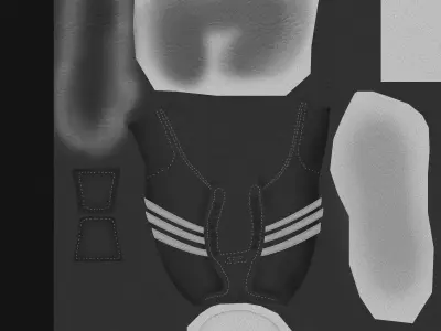 Sport shoe with high details hand painting 3D model