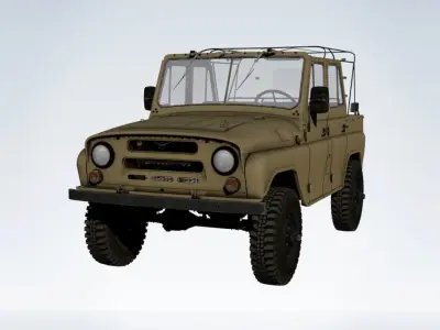 1970 Uaz 469 3D model