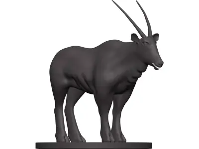 Gemsbok statue of oryx 3D model