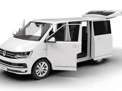 Volkswagen Tranporter T6 Multivan 2019 HQ 3d model  3D model