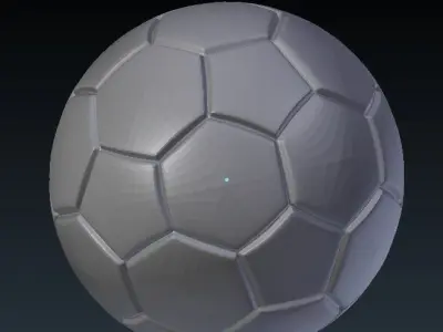 Low-poly football ball for games vr visualization animation  Low-poly 3D model