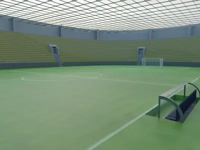 Football Stadium Low-poly 3D model 10