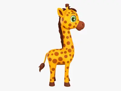 Cartoon Giraffe 3D model