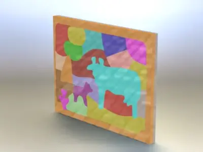  Cow puzzle Free 3D model