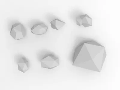 Lowpoly rock 3d model free Free 3D model