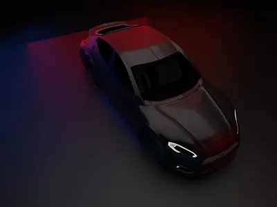 Cyber punk car 3D model
