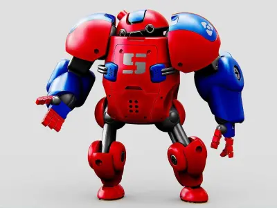 TOY BOT MONG Rigged for Unreal Engine - Unity - MIXAMO 3D model