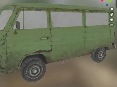 Old Bus Low-poly 3D model by ndt5292
