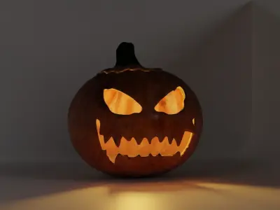 Halloween Pumpkin Low-poly 3D model