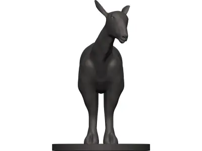Markhor statue of goat 3D model