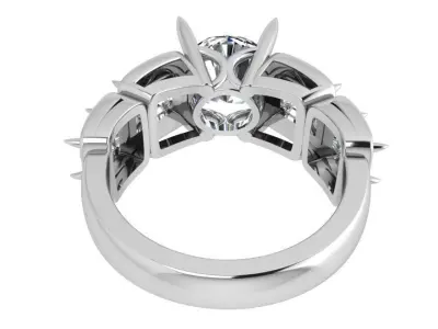 Round Cut Ring 3489 3D print model