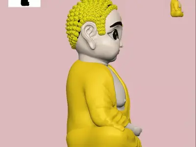buddha Low-poly 3D model