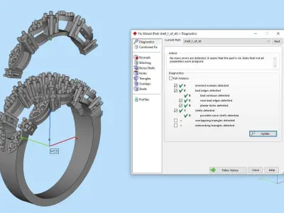 Jewelry Gold ring  3D print model order
