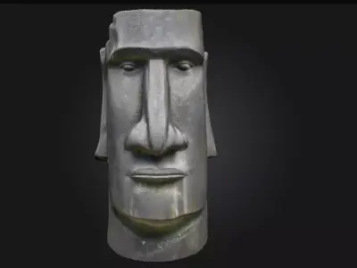 Moai Monolith  Icon of Ancient Rapa Nui Legacy 3D model