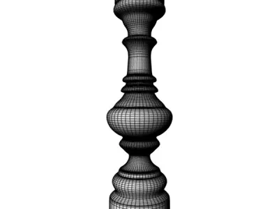 Baluster candlestick 3D model