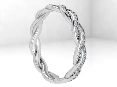 Twisted Diamond Band 4396 3D print model