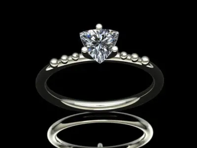 Tiffany Style Morganite Women Ring 3D print model