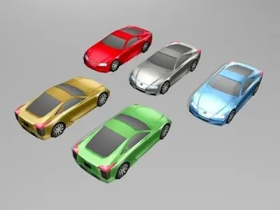 Lexus LF-A Low-poly 3D model