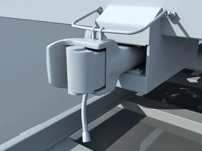 Detailed No Texture Tanker Car 3D model