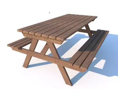 PICNIC TABLE Free low-poly 3D model
