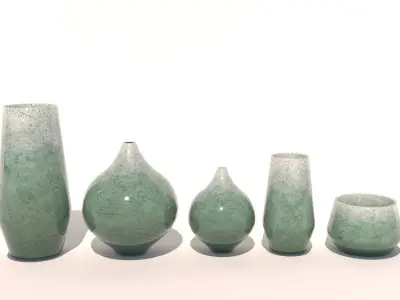 Stoneware Vases for Decoration 3D model
