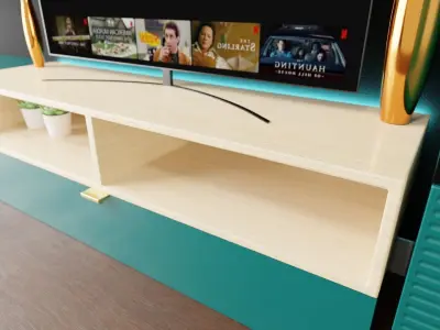 TV Shelf - Living Room 3D model