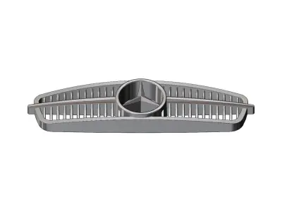 Ribbed Mercedes 300SL front grille gullwing relief 3D print model